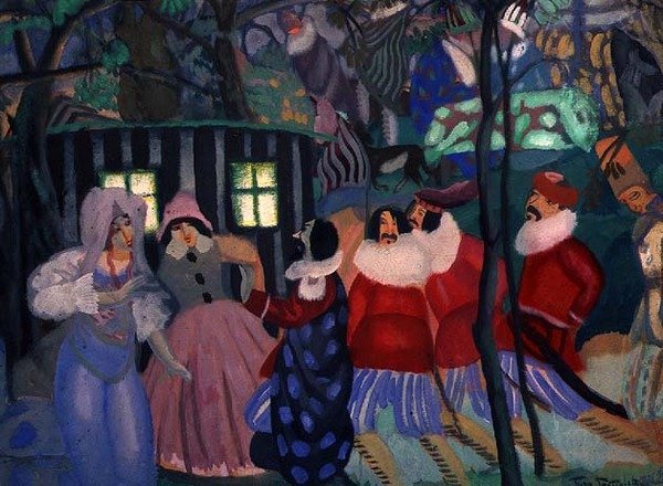 Conquerors, 1913 (akvarelli paperille) tekijältä Boris Dmitrievich Grigoriev
