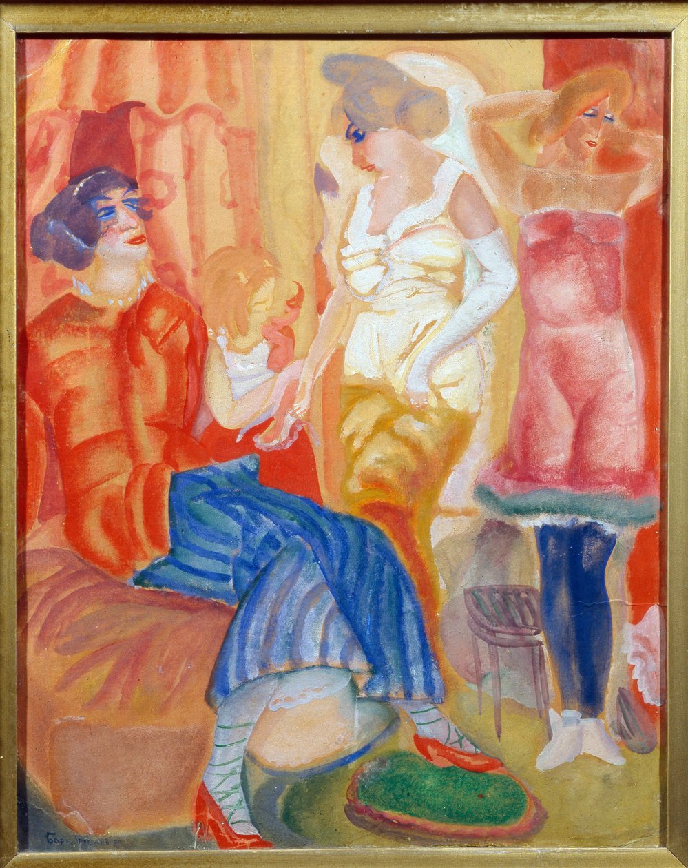 "Naiset" (Naiset) - Boris Dmitrievich Grigorjevin (1886-1939) maalaus tekijältä Boris Dmitrievich Grigoriev