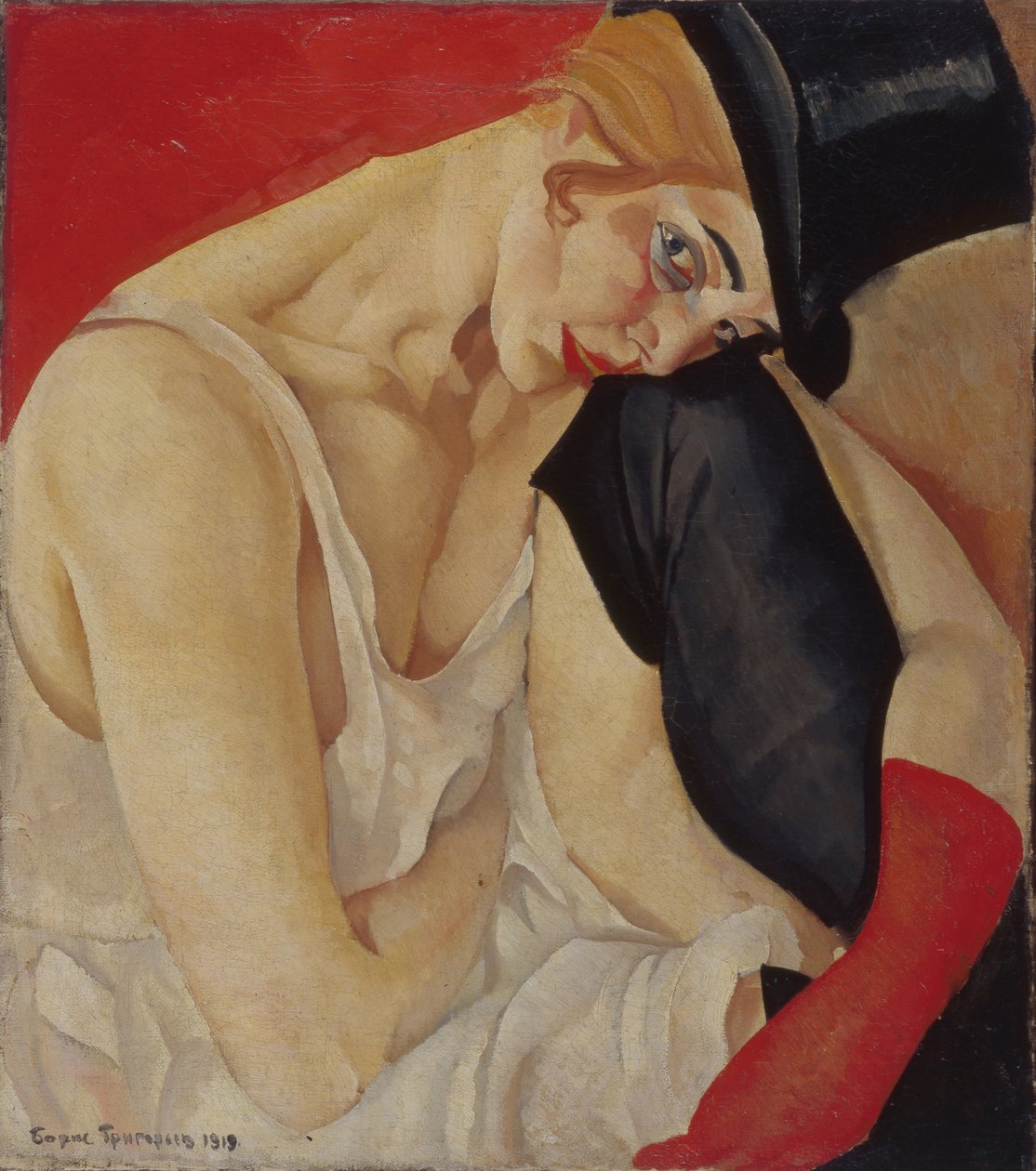 Lady in silinteri, 1919 tekijältä Boris Dmitrievich Grigoriev