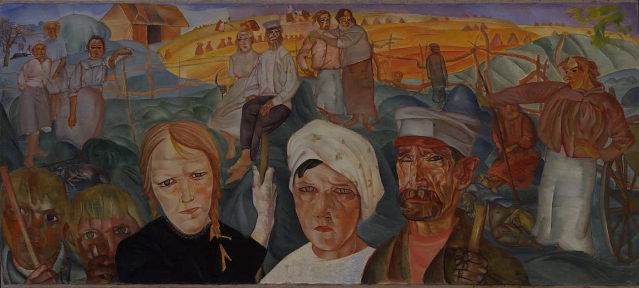 Talonpoikien maa sarjasta Venäjän kasvot, 1917 tekijältä Boris Dmitrievich Grigoriev