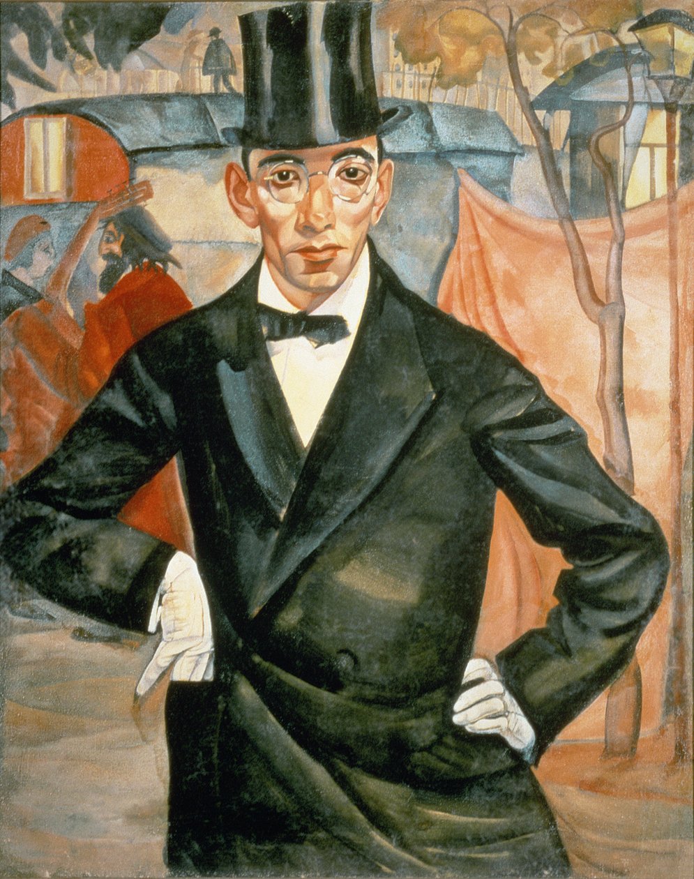 Sherlingin muotokuva, muotokuvien sarjasta "Venäjän kasvot", 1900 tekijältä Boris Dmitrievich Grigoriev