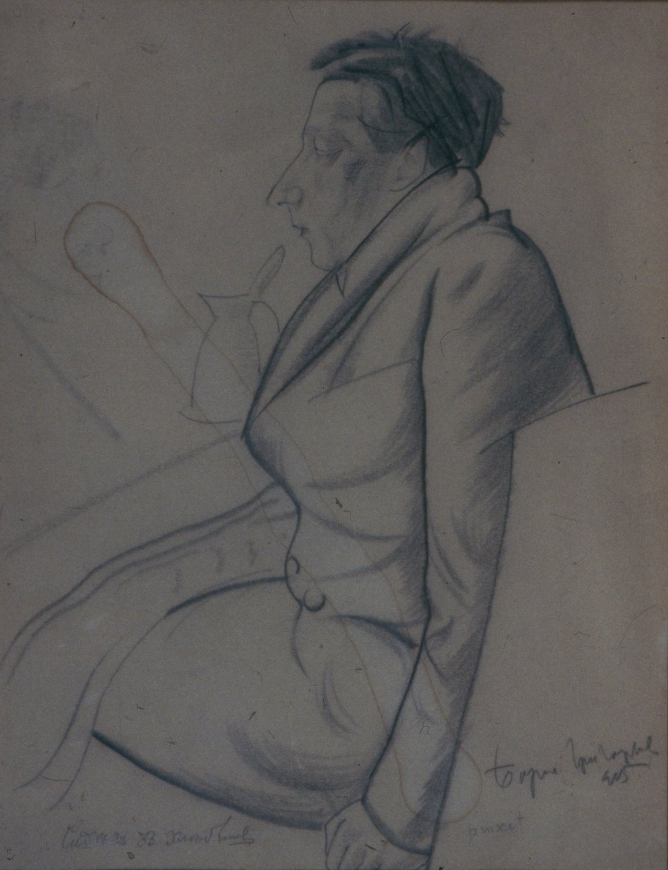 Runoilija Velimir Khlebnikovin muotokuva 1885-1922, 1915 tekijältä Boris Dmitrievich Grigoriev