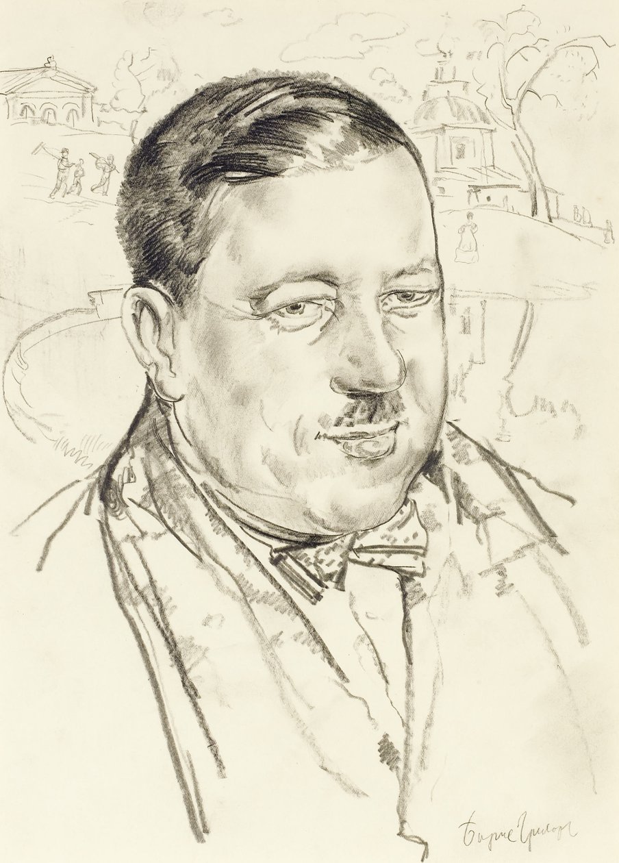 Taiteilija Ilja Mashkovin muotokuva tekijältä Boris Dmitrievich Grigoriev