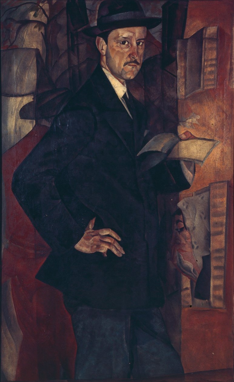 Mstislav Dobuzhinskyn muotokuva 1875-1957, 1917 tekijältä Boris Dmitrievich Grigoriev