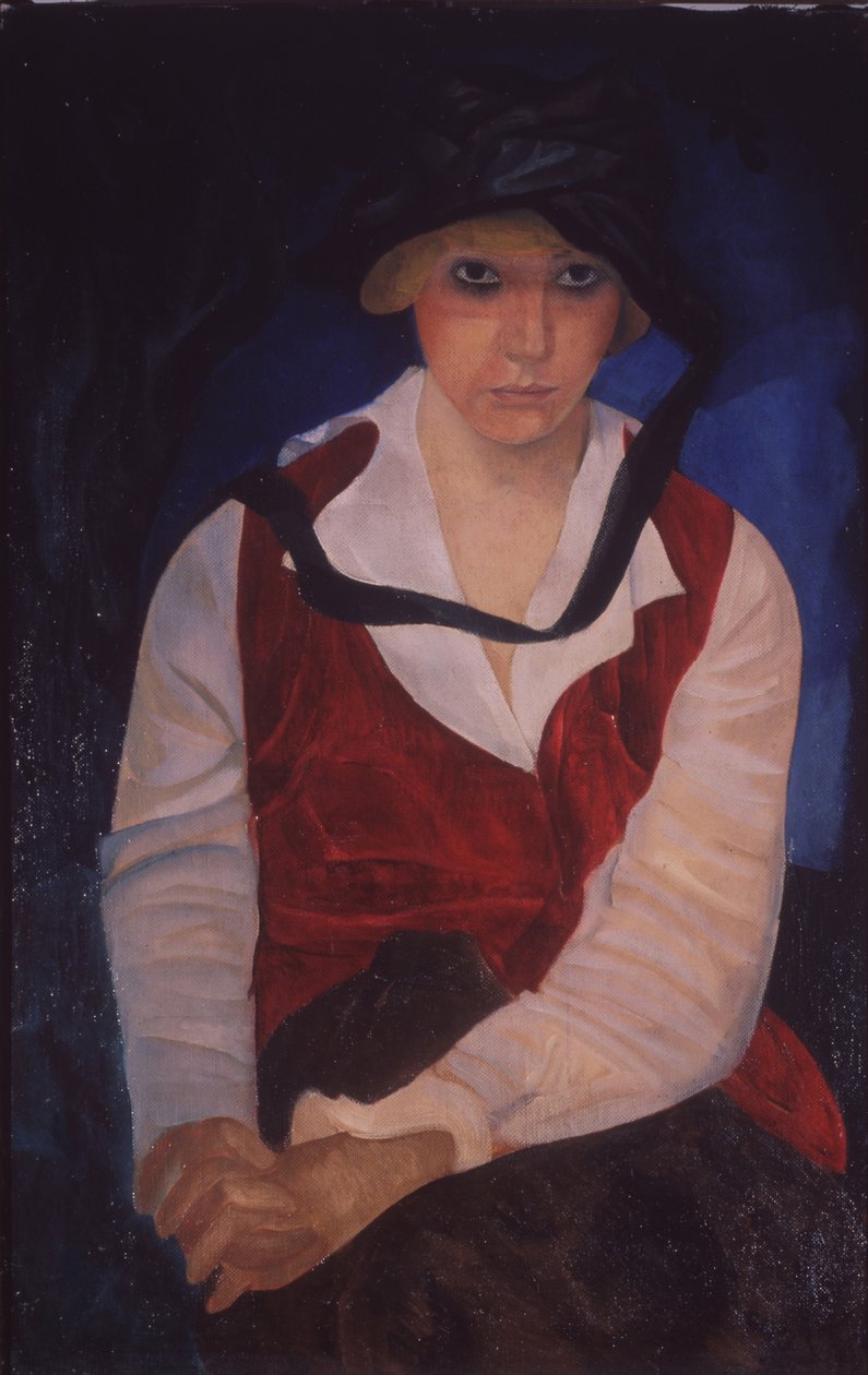 Taiteilijan vaimon muotokuva, 1917 tekijältä Boris Dmitrievich Grigoriev