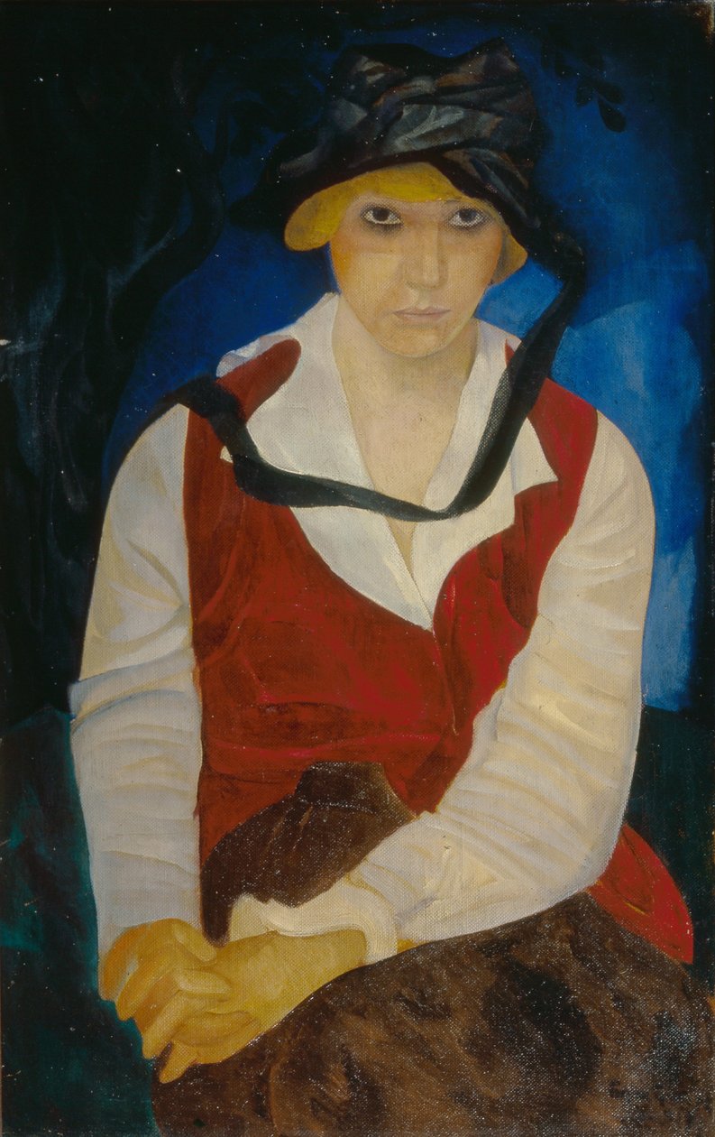 Taiteilijan vaimon muotokuva, 1917 tekijältä Boris Dmitrievich Grigoriev