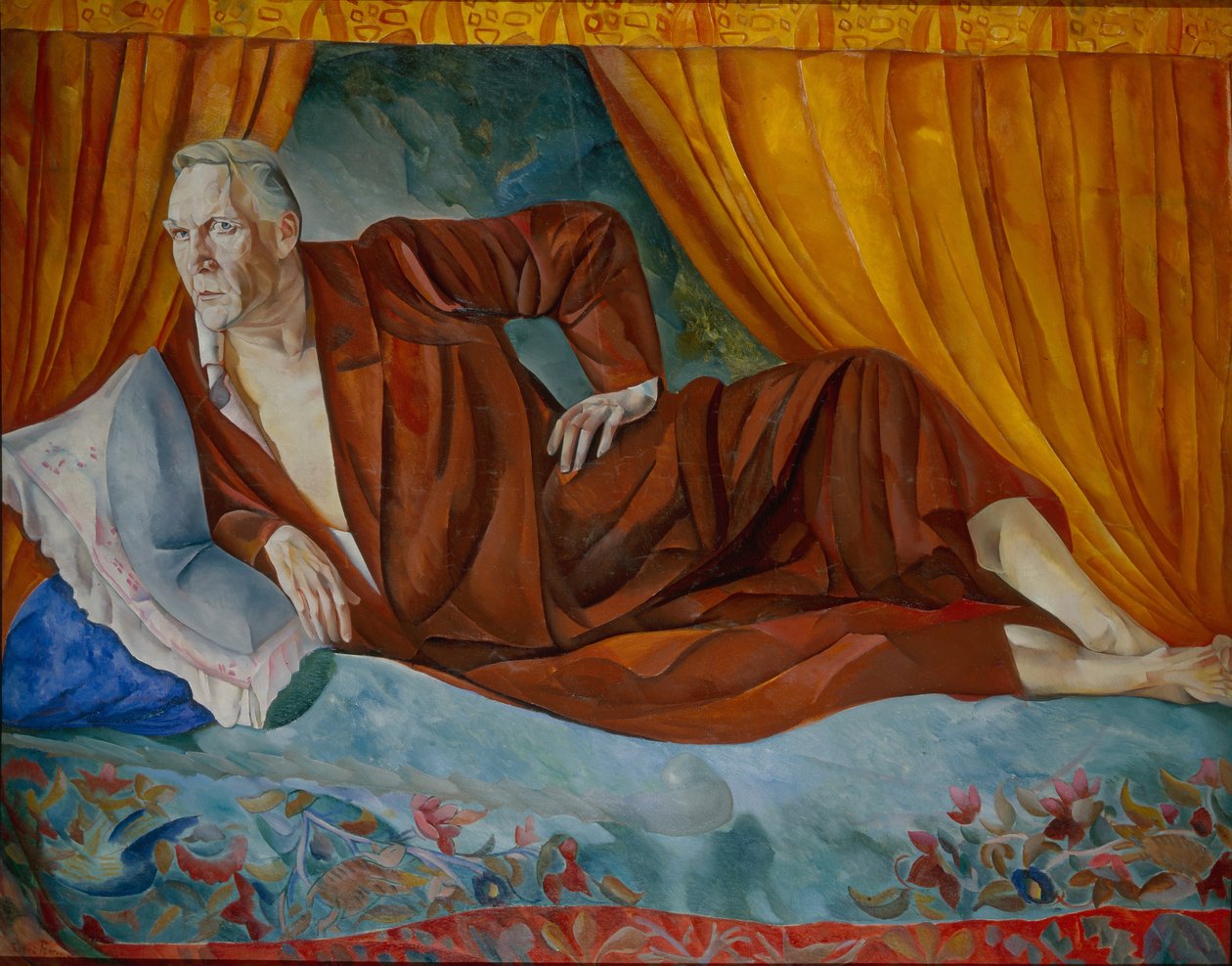 Laulaja Fjodor I. Šaljapinin muotokuva 1873-1938, 1918 tekijältä Boris Dmitrievich Grigoriev