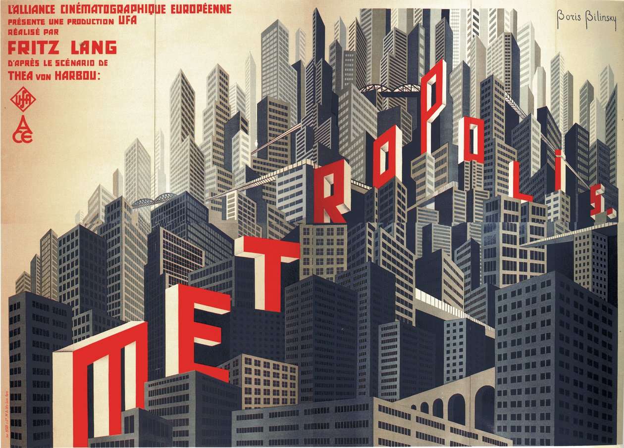 Fritz Langin elokuvajuliste Metropolis, 1926 tekijältä Boris Konstantinovich Bilinsky