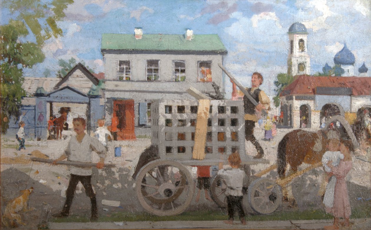 Koiranpyörittäjät, 1920-luku. tekijältä Boris Mikhailovich Kustodiev