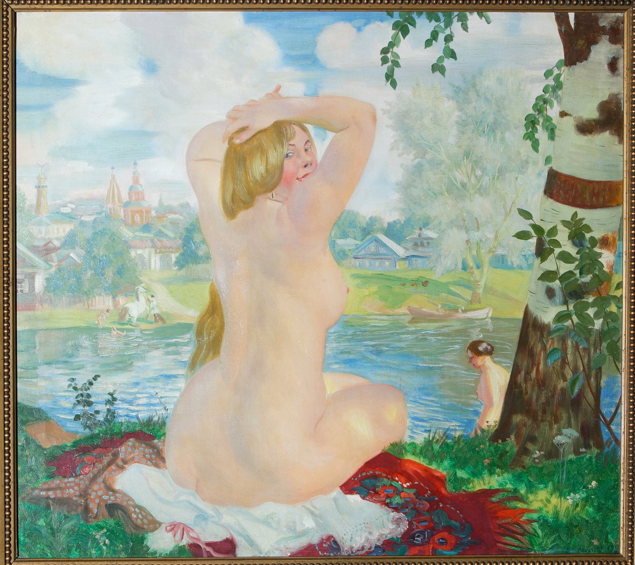 Kylpylä, 1921 tekijältä Boris Mikhailovich Kustodiev
