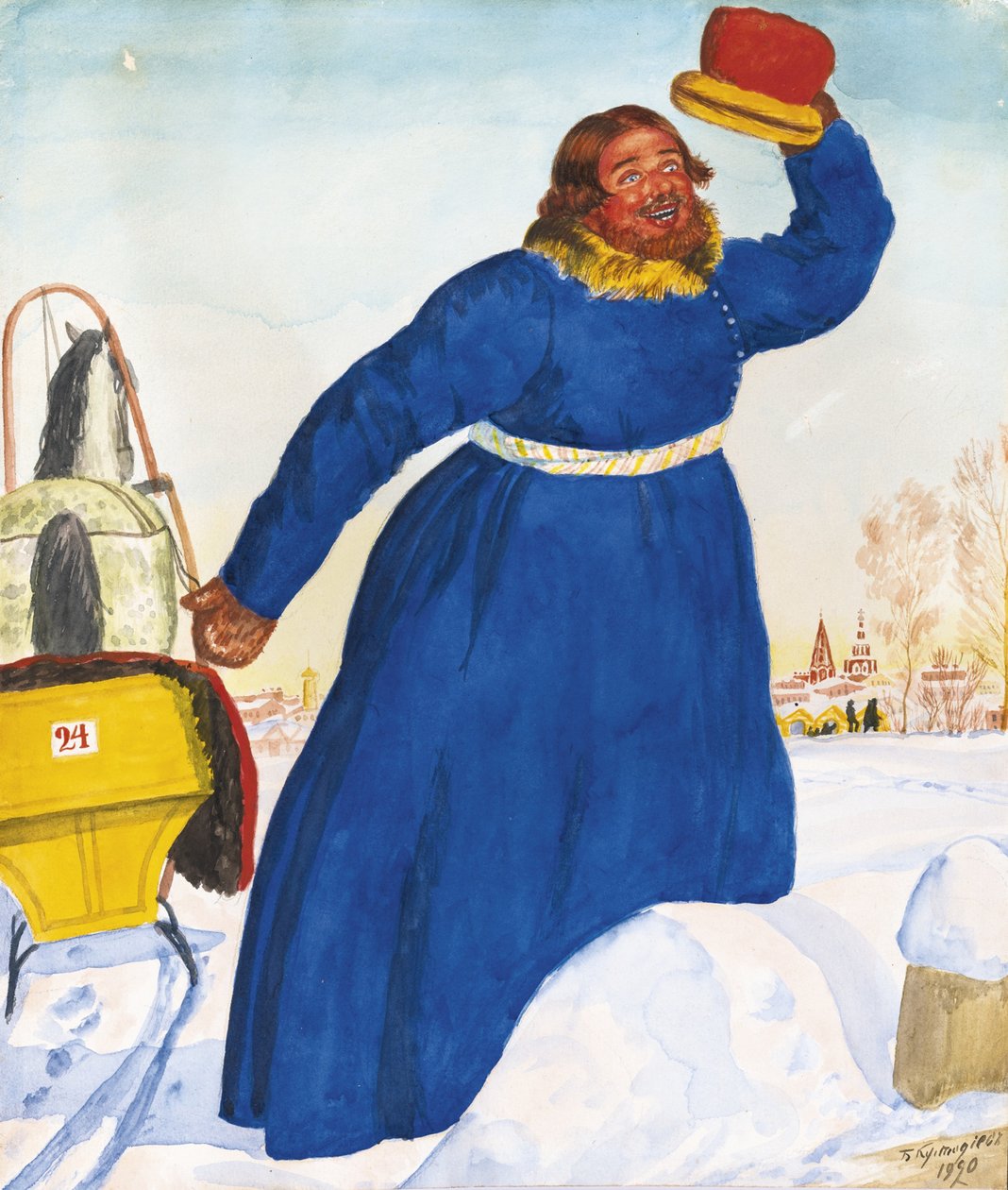 Valmentaja, 1920 tekijältä Boris Mikhailovich Kustodiev