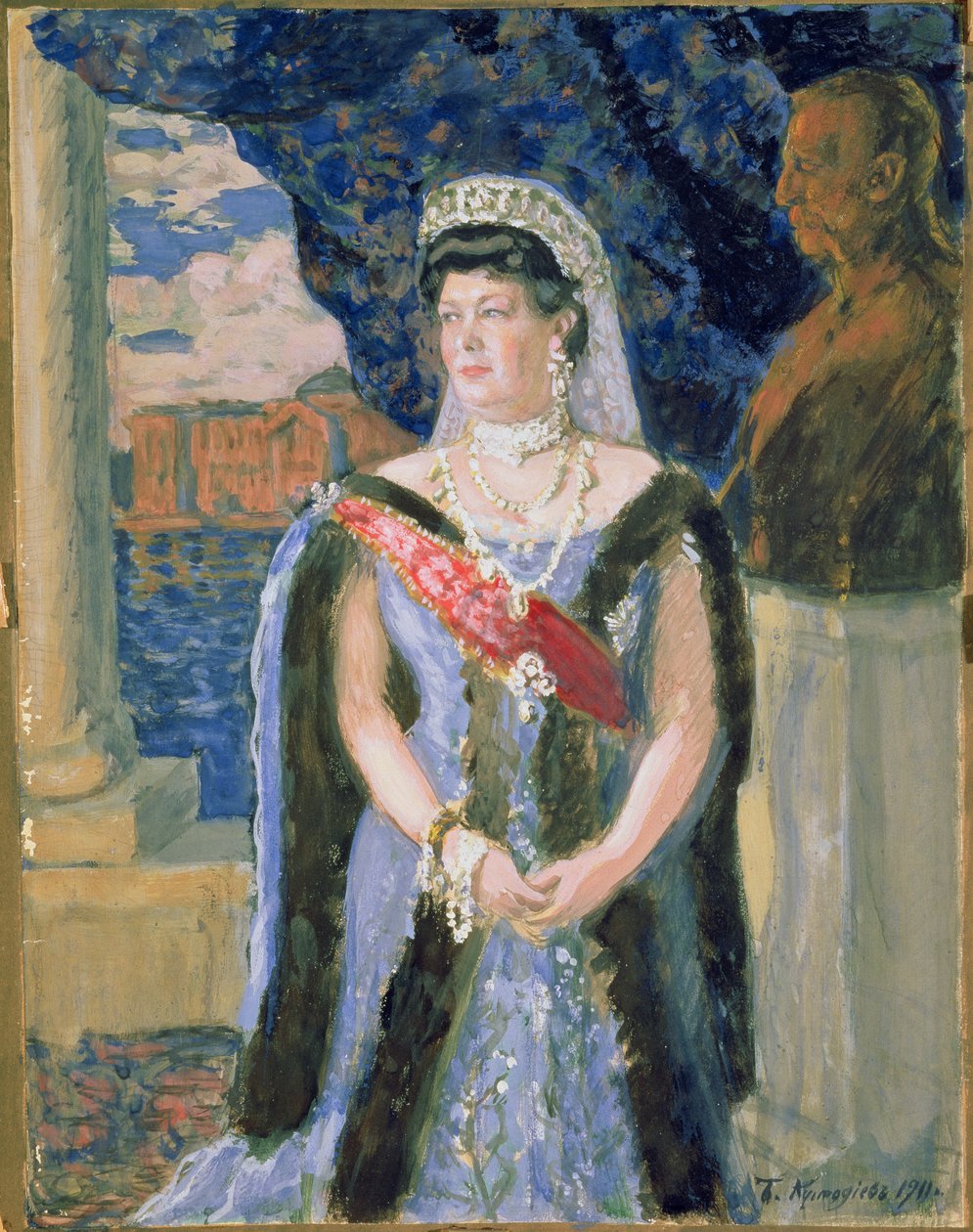 Suurherttuatar Maria Pavlovnan muotokuva, 1911 tekijältä Boris Mikhailovich Kustodiev