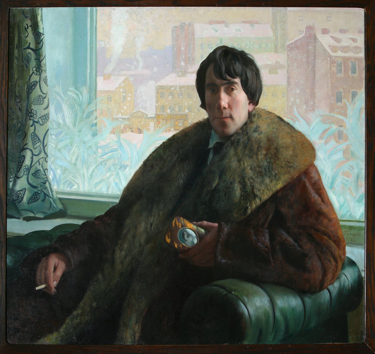 Muotokuva kuvanveistäjä ja arkkitehti Isidor Zolotarevsky 1885-1961, 1922 tekijältä Boris Mikhailovich Kustodiev