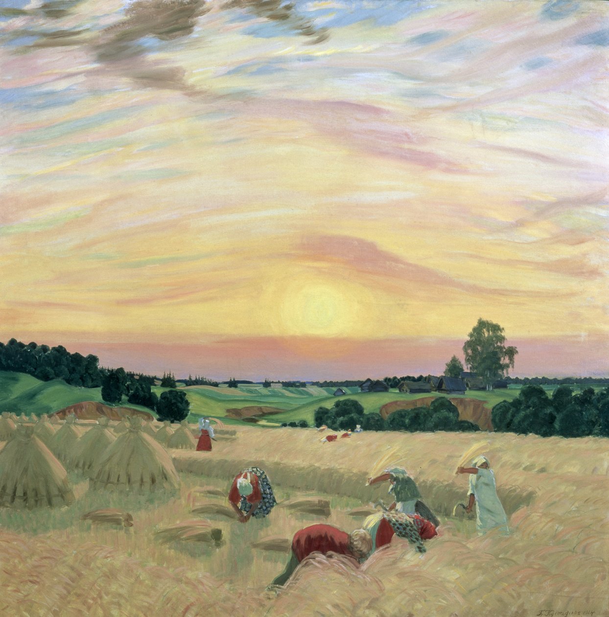 Sato, 1914 tekijältä Boris Mikhailovich Kustodiev