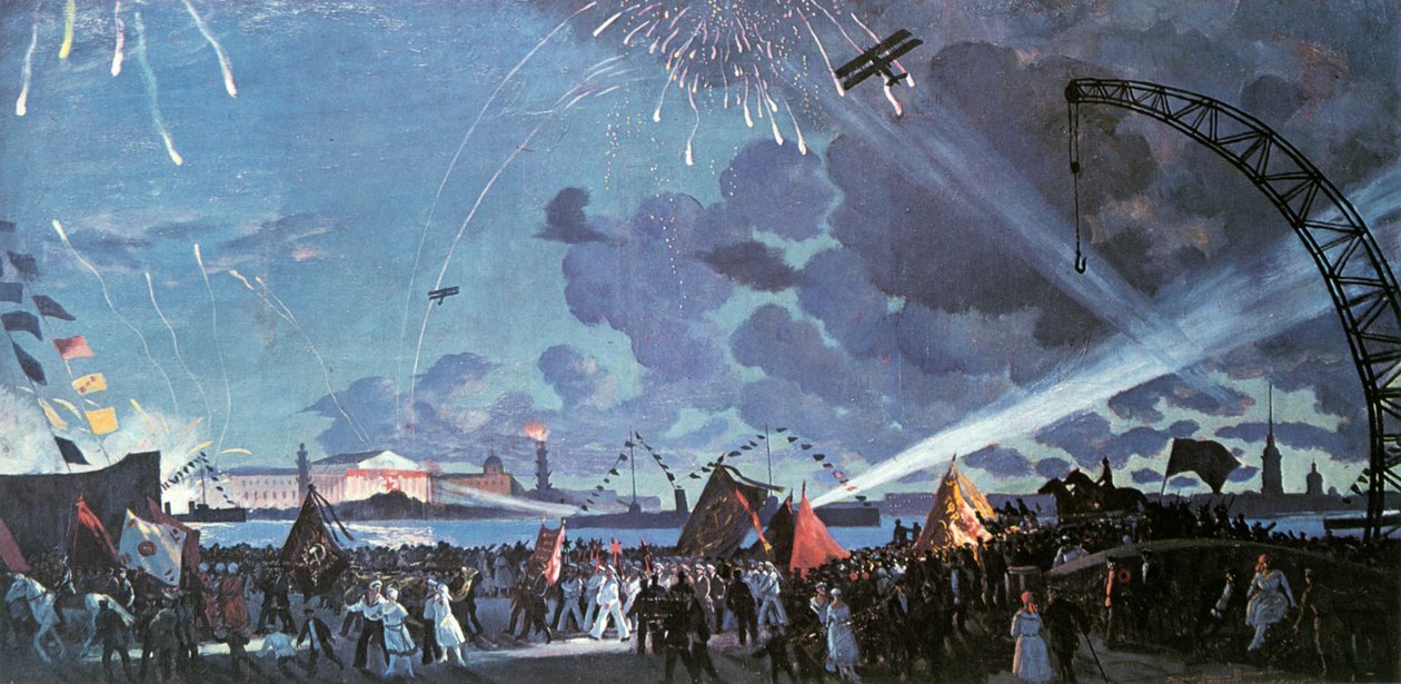 "Yöjuhla Nevalla", 1923. tekijältä Boris Mikhailovich Kustodiev