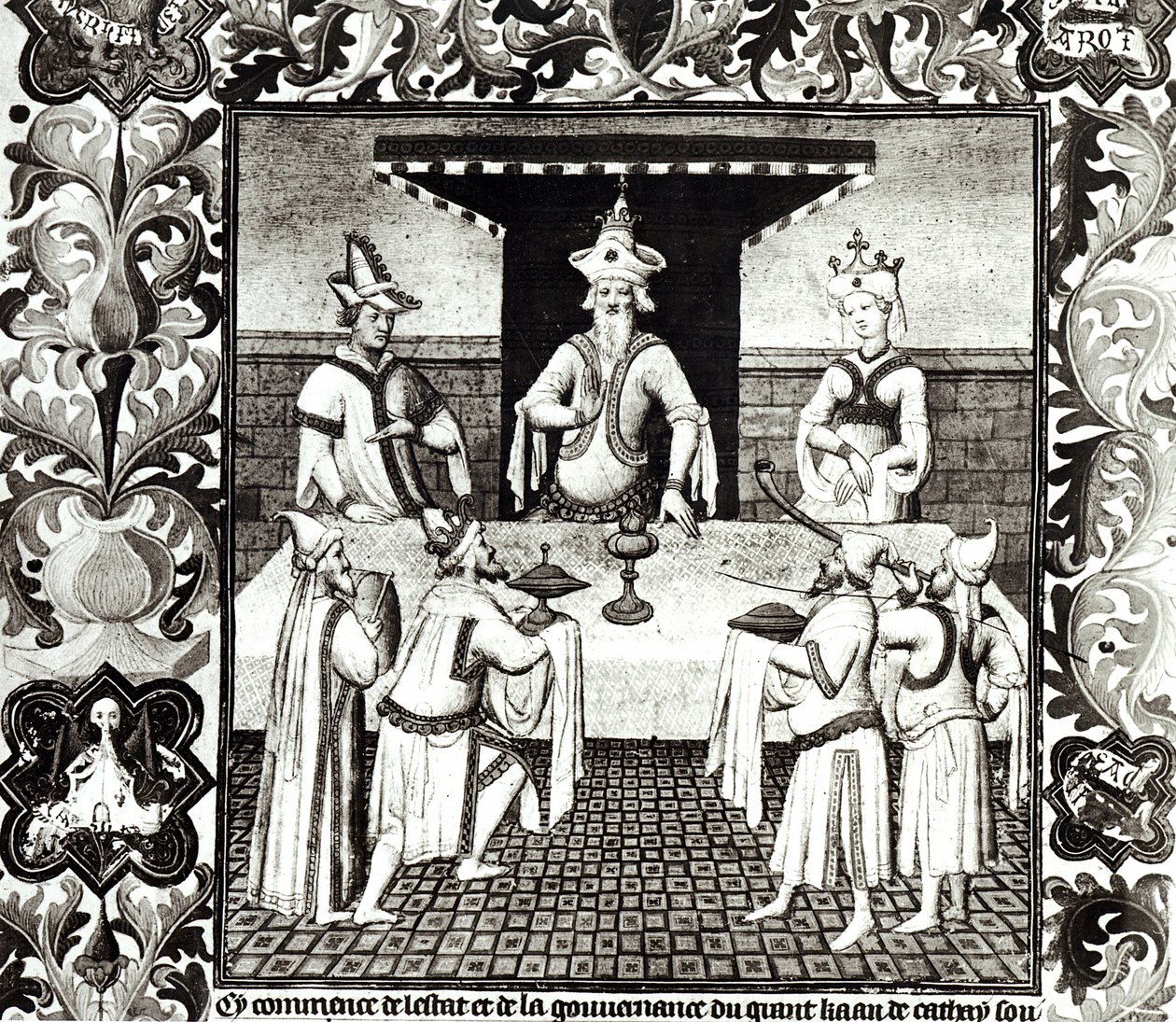 Ms Fr 2810 f.136v, Suuren Khanin juhla, 