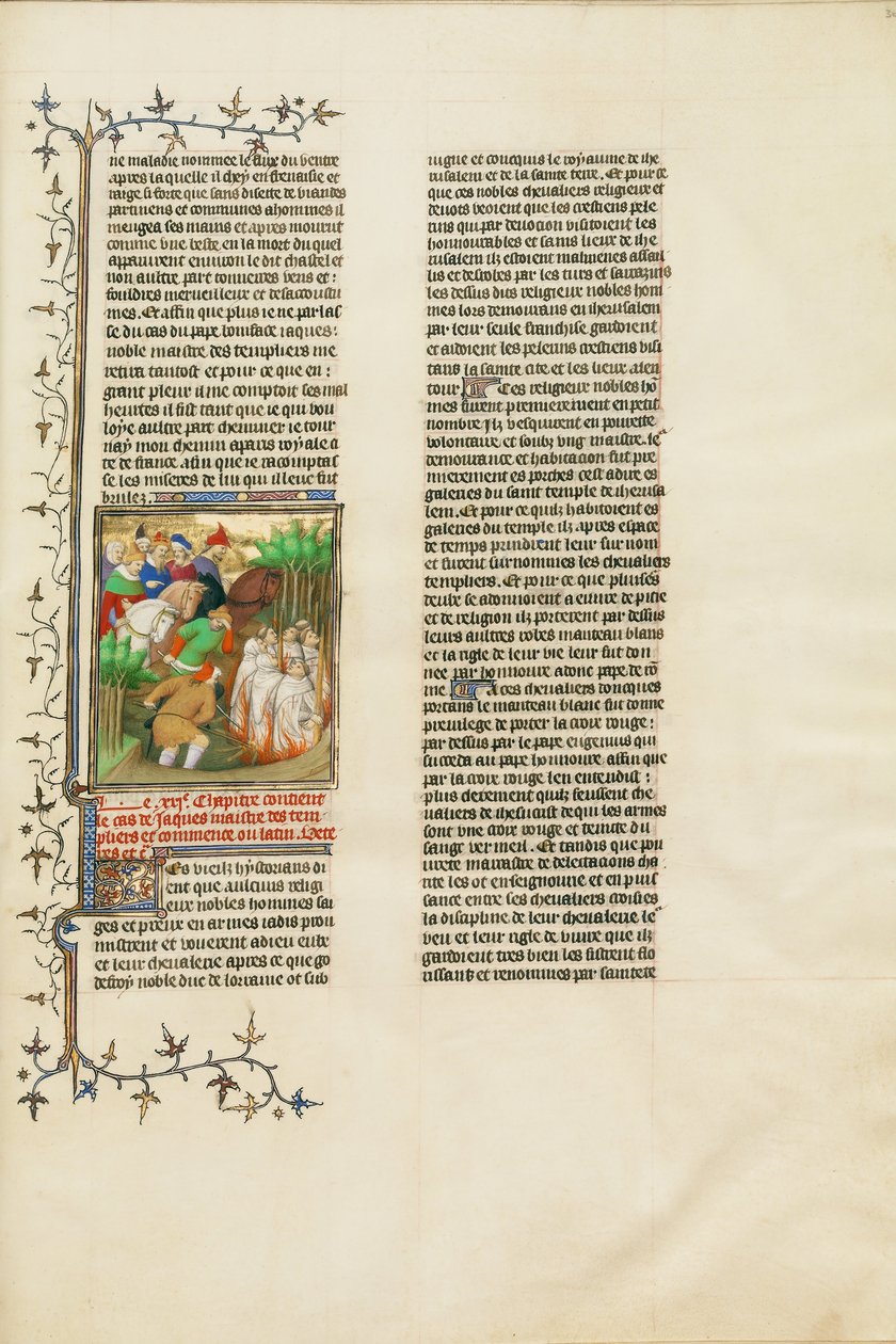 Temppeliritarit poltettiin Filippos Kaunottaren ja hänen hoviväen läsnä ollessa tekijältä Boucicaut Master Illuminator