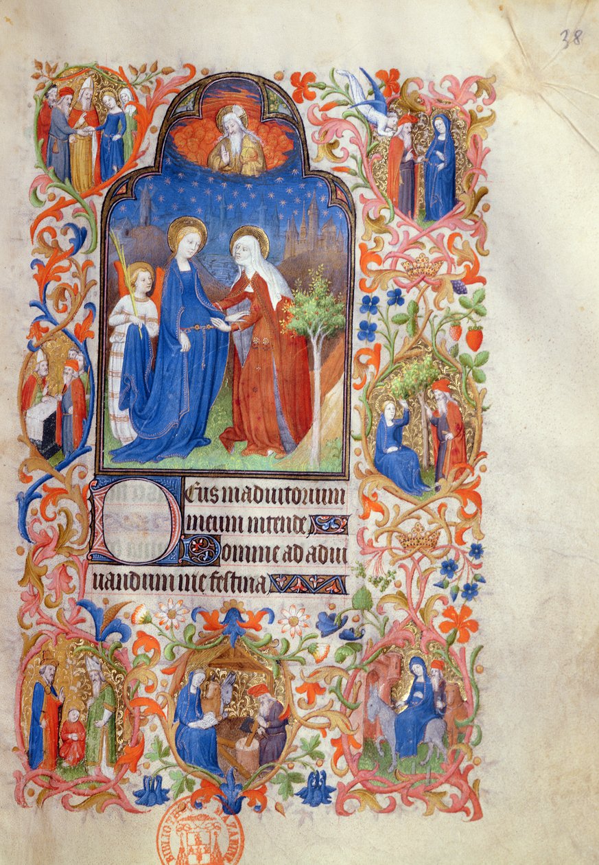 Ms 469 The Visitation, Boucicaut Hoursilta, n. 1410 tekijältä Boucicaut Master