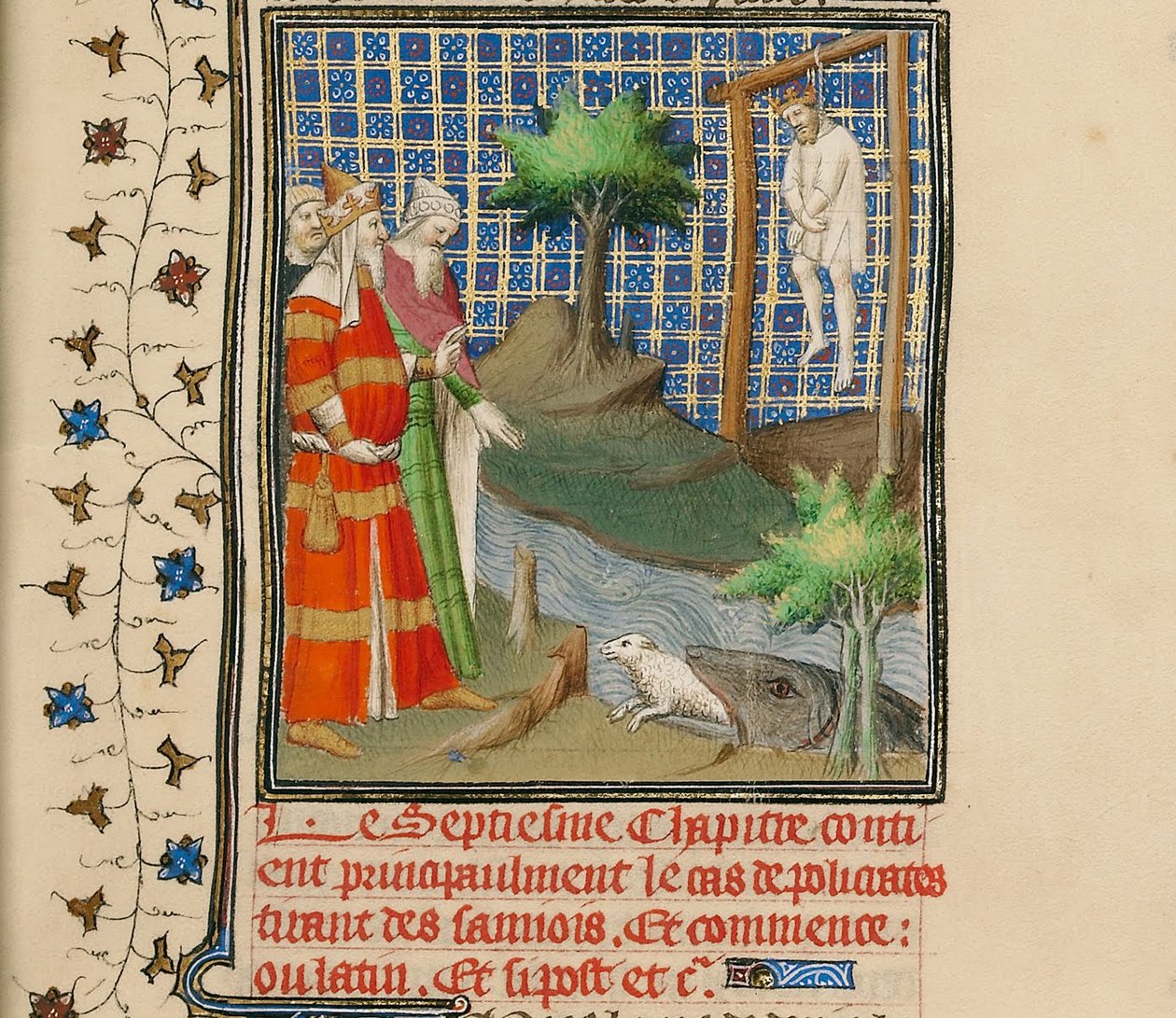 Polykrates hirtetty, noin 1413-1415 tekijältä Boucicaut Master,