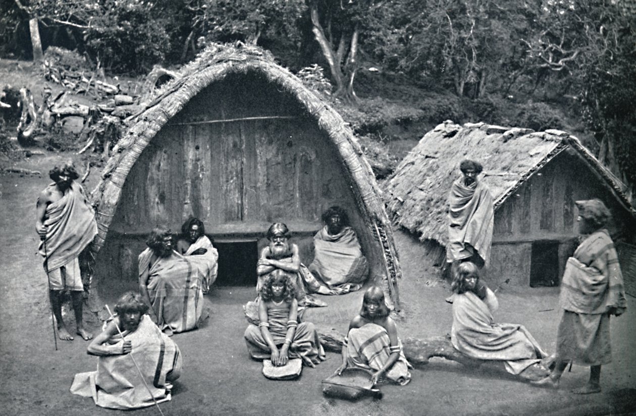 Toda-koti kotimaisessa kylässä Intiassa, 1902 tekijältä Bourne and Shepherd
