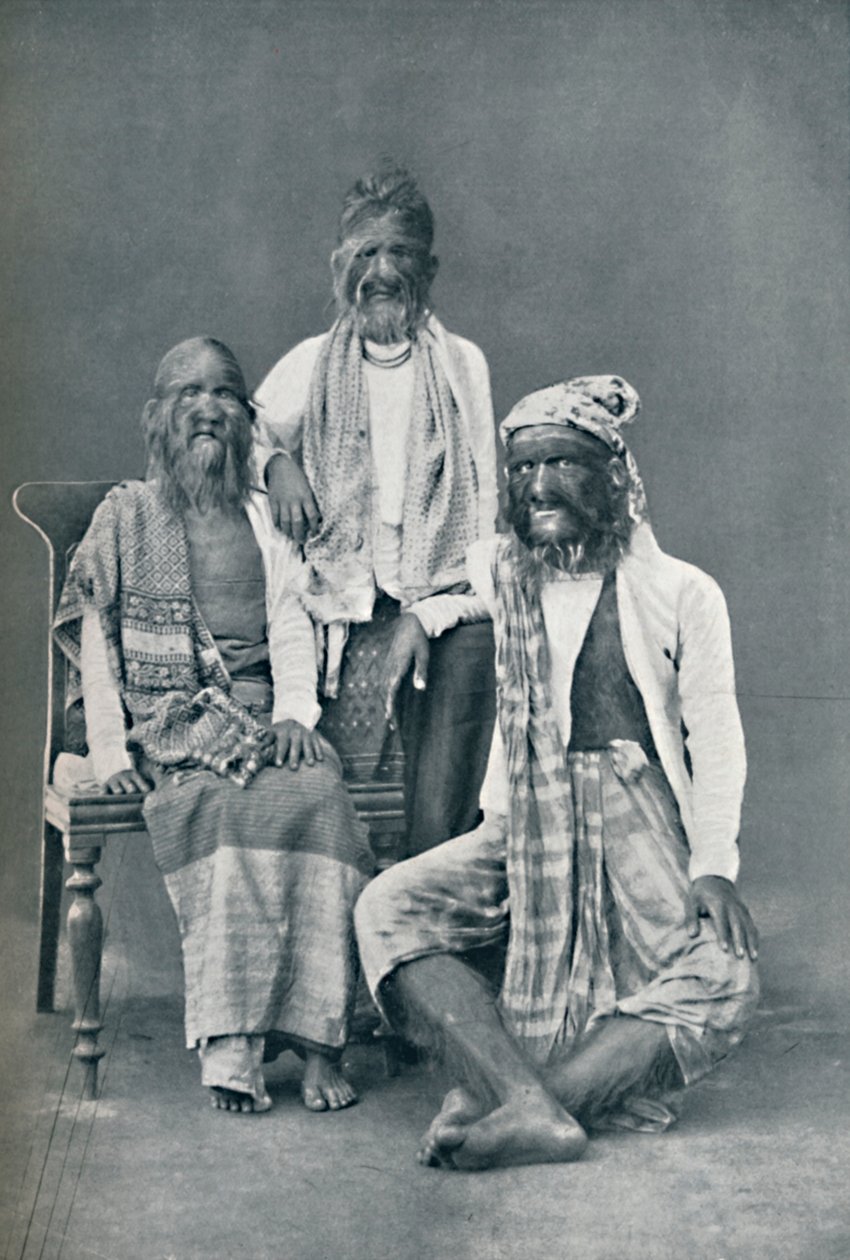 Karvainen perhe Mandalaysta, Burmasta, 1902 tekijältä Bourne and Shepherd