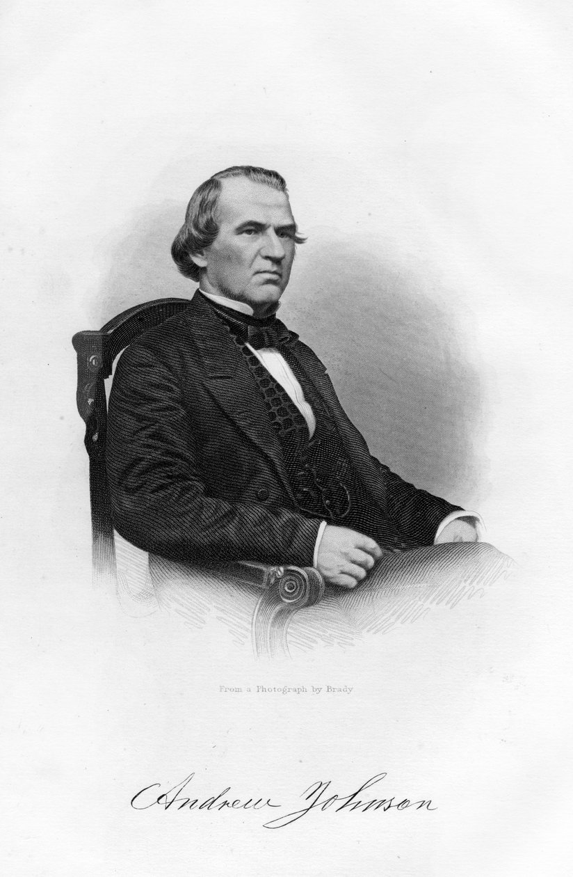 Andrew Johnson, Yhdysvaltain 16. presidentti, 1862-1867. tekijältä Brady