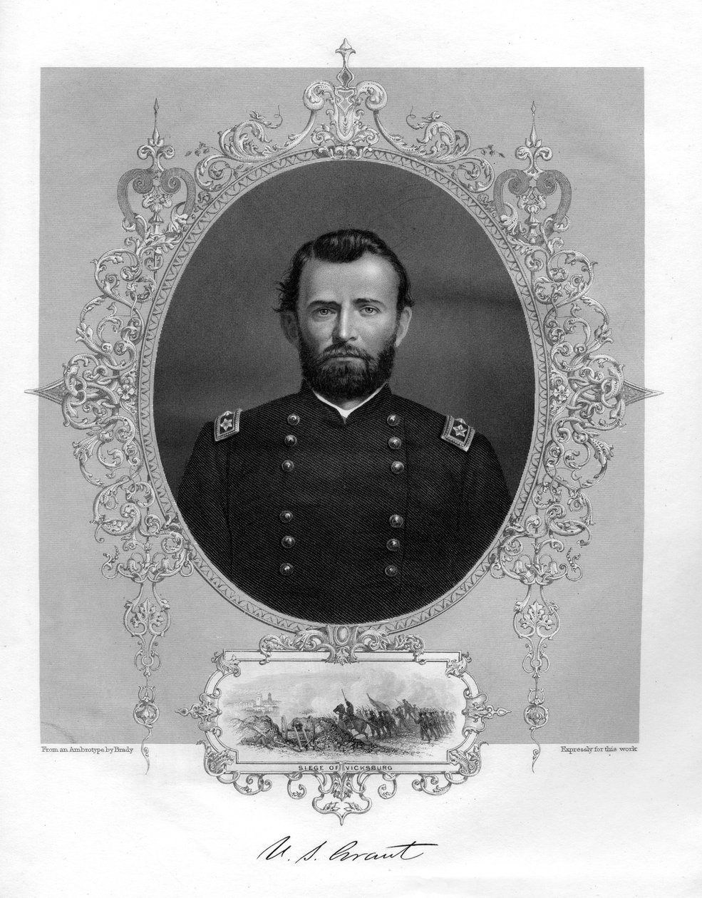 Ulysses S Grant, amerikkalainen kenraali ja Yhdysvaltain 18. presidentti, 1862-1867. tekijältä Brady
