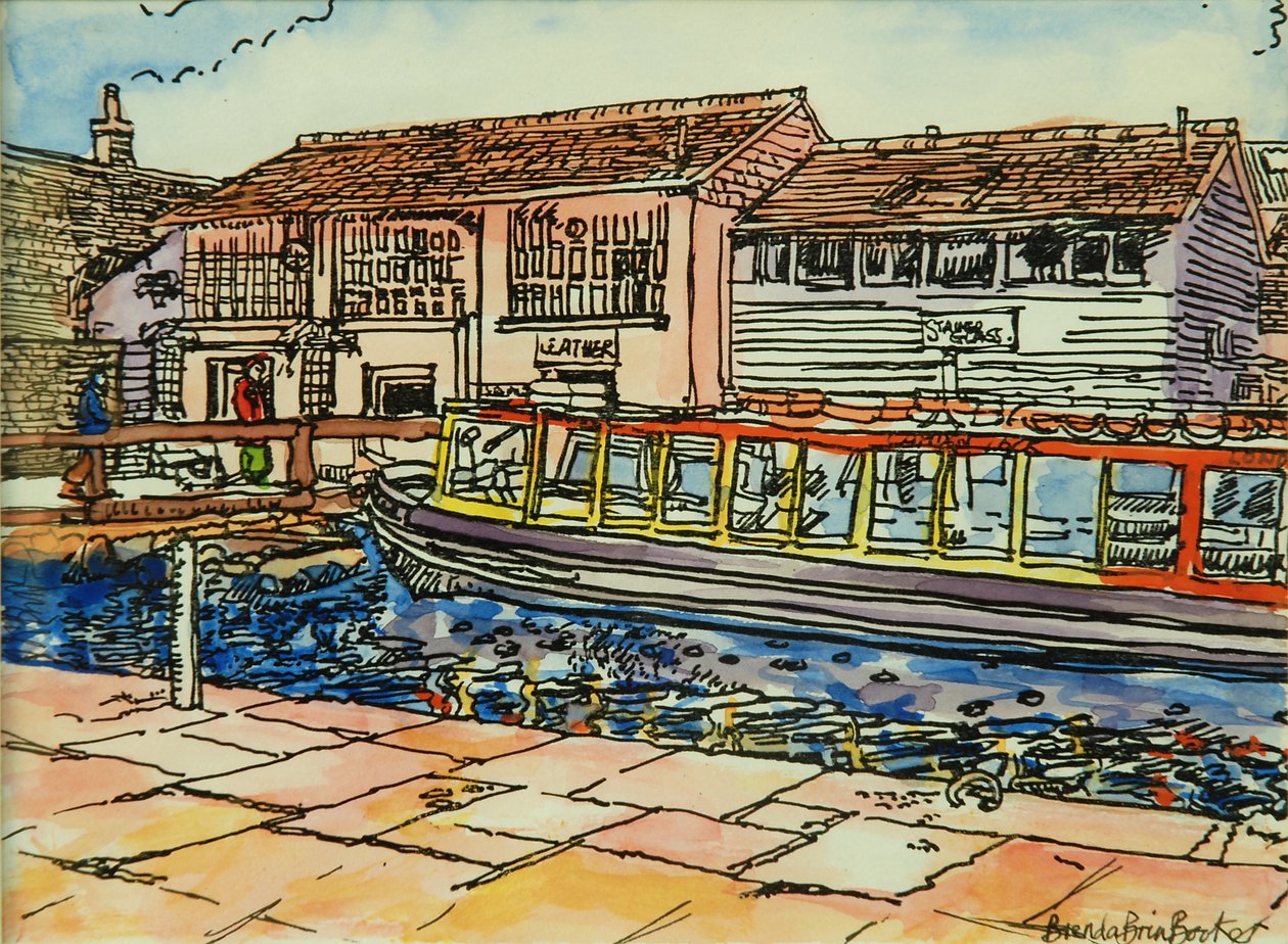 Canal Museum, Camden Lock (akvarelli paperille) tekijältä Brenda Brin Booker