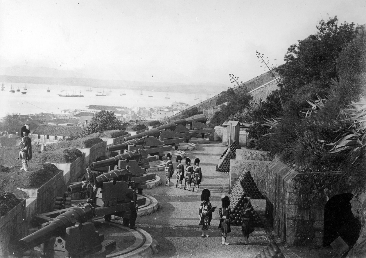 Gardiners Battery, Gibraltar, n. 1868 tekijältä British Photographer