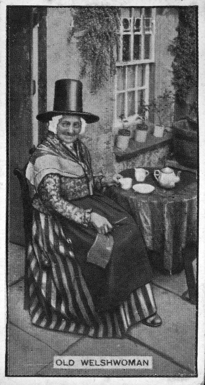 Vanha walesilainen nainen 1800-luvun lopun valokuvan jälkeen tekijältä British Photographer