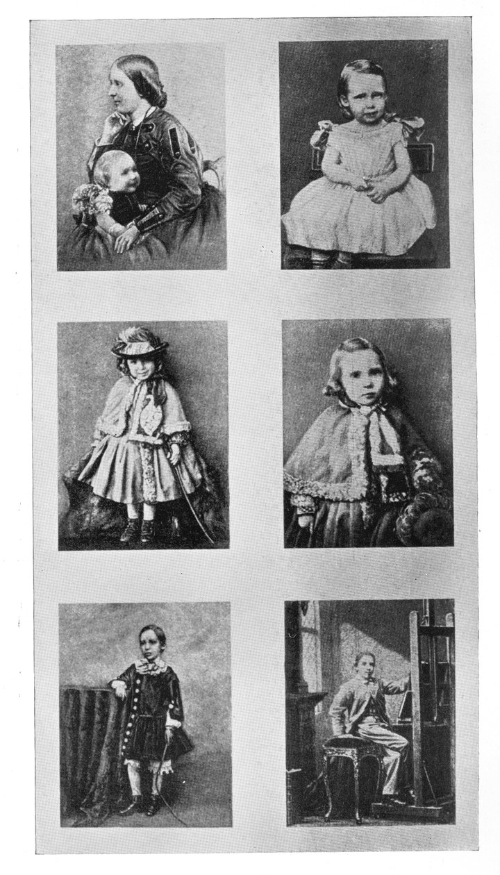 Valokuvasarja Robert Louis Stevensonista nuorena poikana ja hänen äitinsä kanssa tekijältä British Photographer
