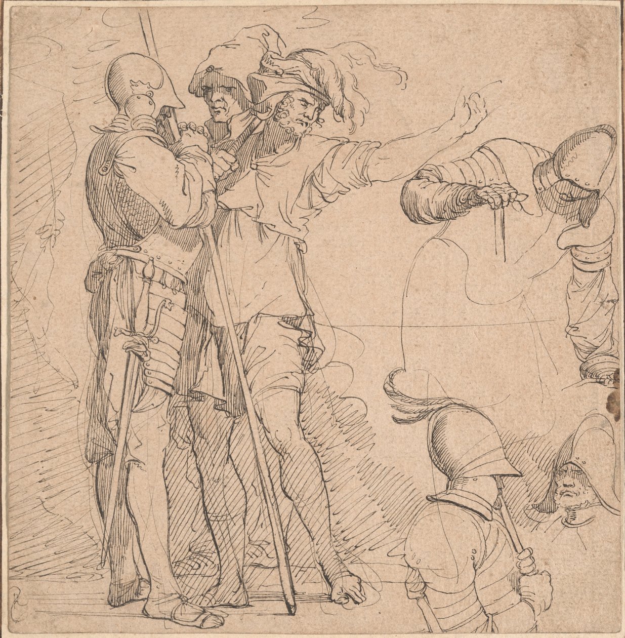 Capriccio johdettu Salvator Rosan "Figuriinista" tekijältä British 18th Century