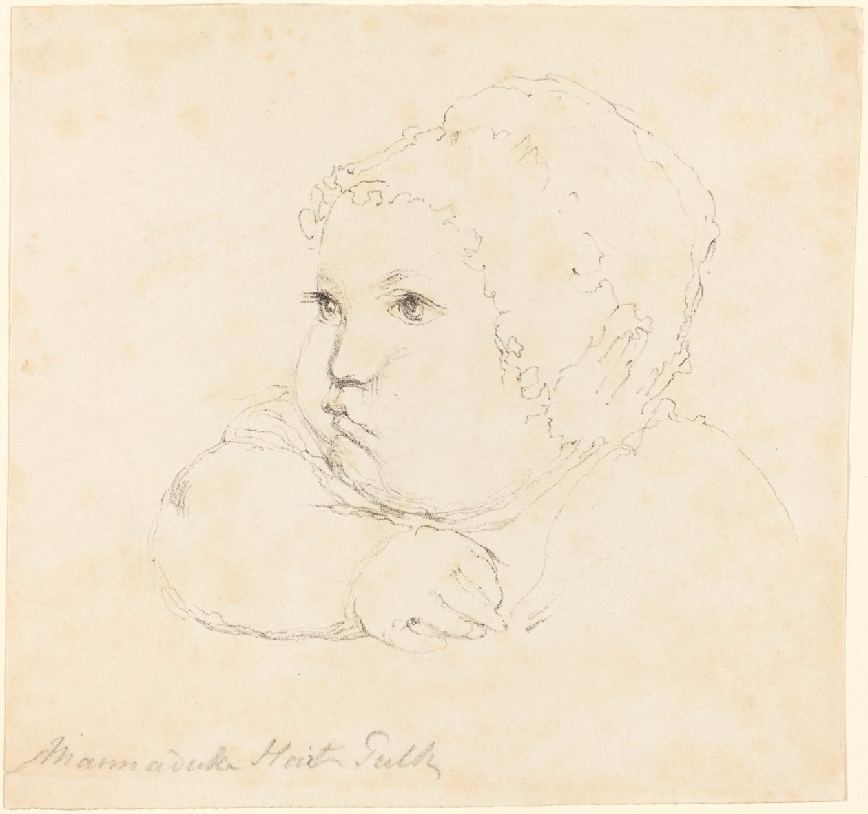 Pää lapsen lippis tekijältä British 18th Century after John Flaxman