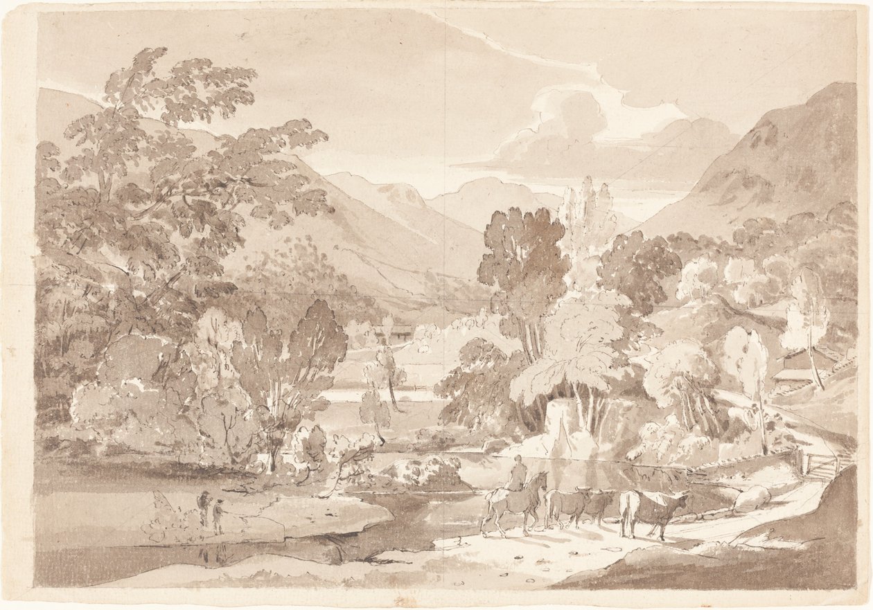 Vuoristoinen maisema tekijältä British 19th Century