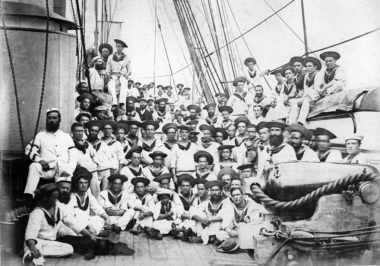 Yhtiö HMS Eclipsellä, n. 1888 tekijältä British Photographer