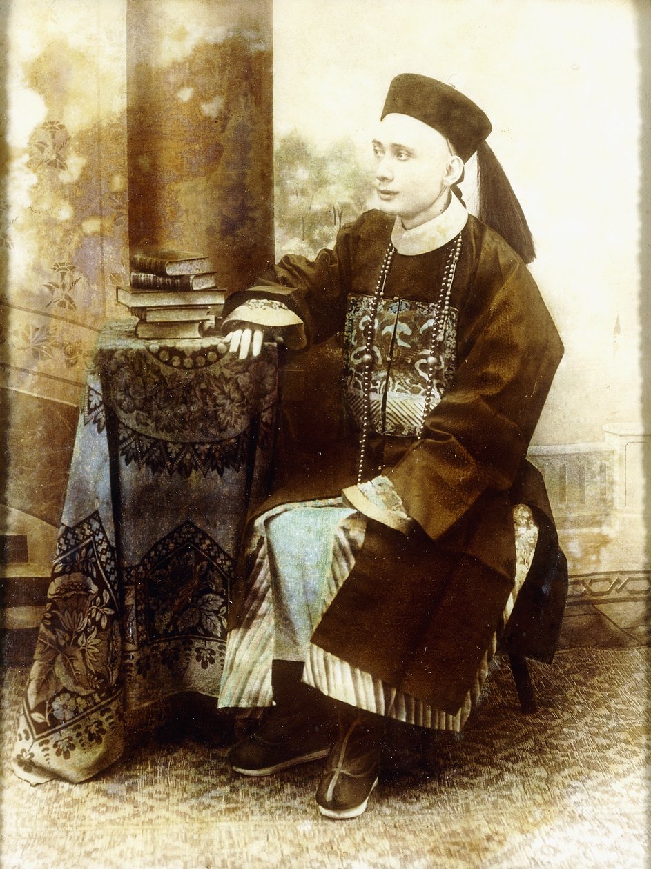 Mandariinin muotokuva, luultavasti kantonilainen, noin 1890-luvulta, noin 1890-luvulta tekijältä British Photographer
