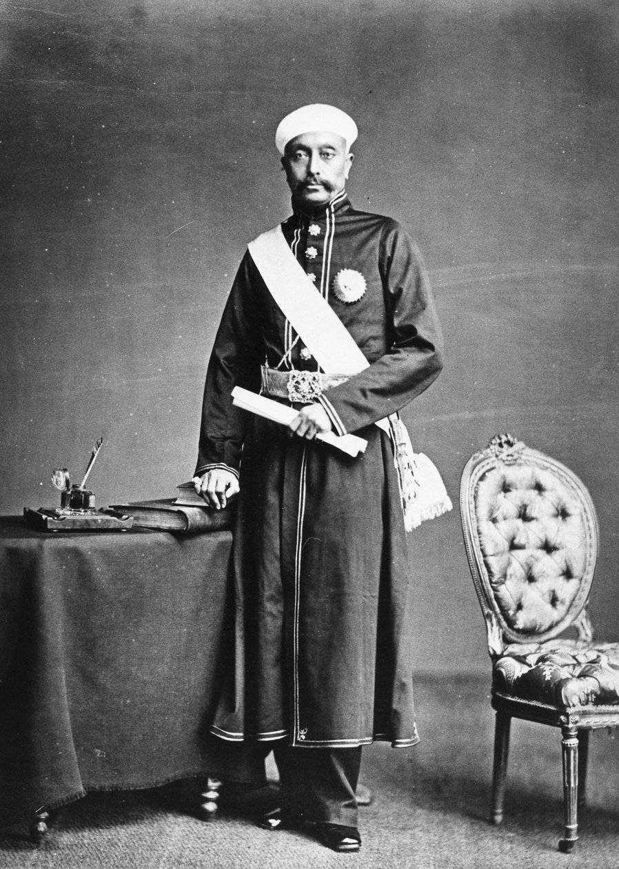 Sir Sala Jung, Hyderabadin Nizamin pääministeri, noin 1870-luku tekijältä British Photographer