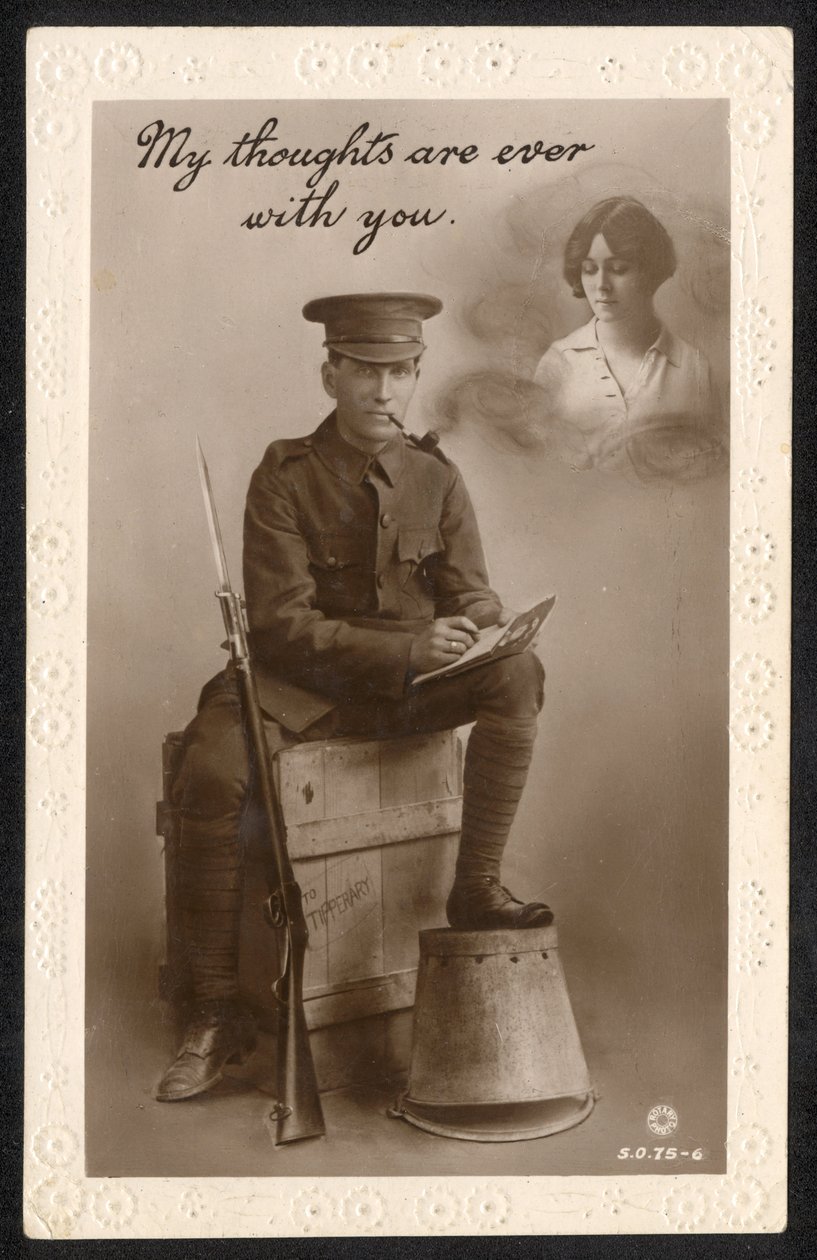 Yhdistynyt kuningaskunta: Kairon postikorttijärjestön (Cairo Postcard Trust) Kairossa, Egyptissä, ensimmäisen maailmansodan aikana valmistama tunteellinen postikortti. tekijältä British Photographer