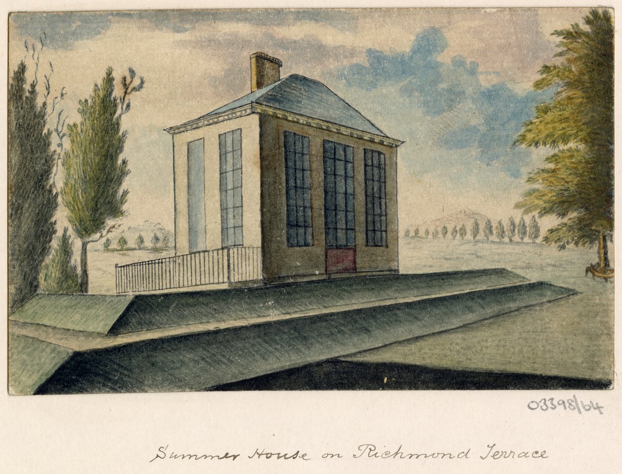 Sarja luonnoksia, näkymiä Isossa-Britanniassa, mantereella ja Amerikassa 1772-1778 (akvarelli) tekijältä British School