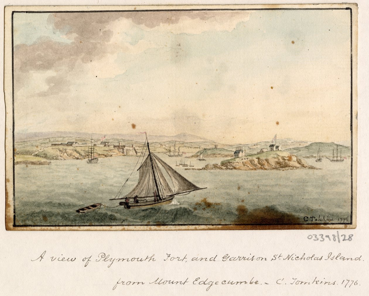 Sarja luonnoksia, näkymiä Isossa-Britanniassa, mantereella ja Amerikassa 1772-1778 (akvarelli) tekijältä British School