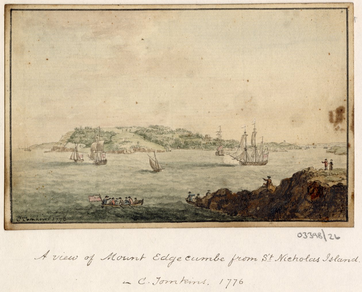 Sarja luonnoksia, näkymiä Isossa-Britanniassa, mantereella ja Amerikassa 1772-1778 (akvarelli) tekijältä British School