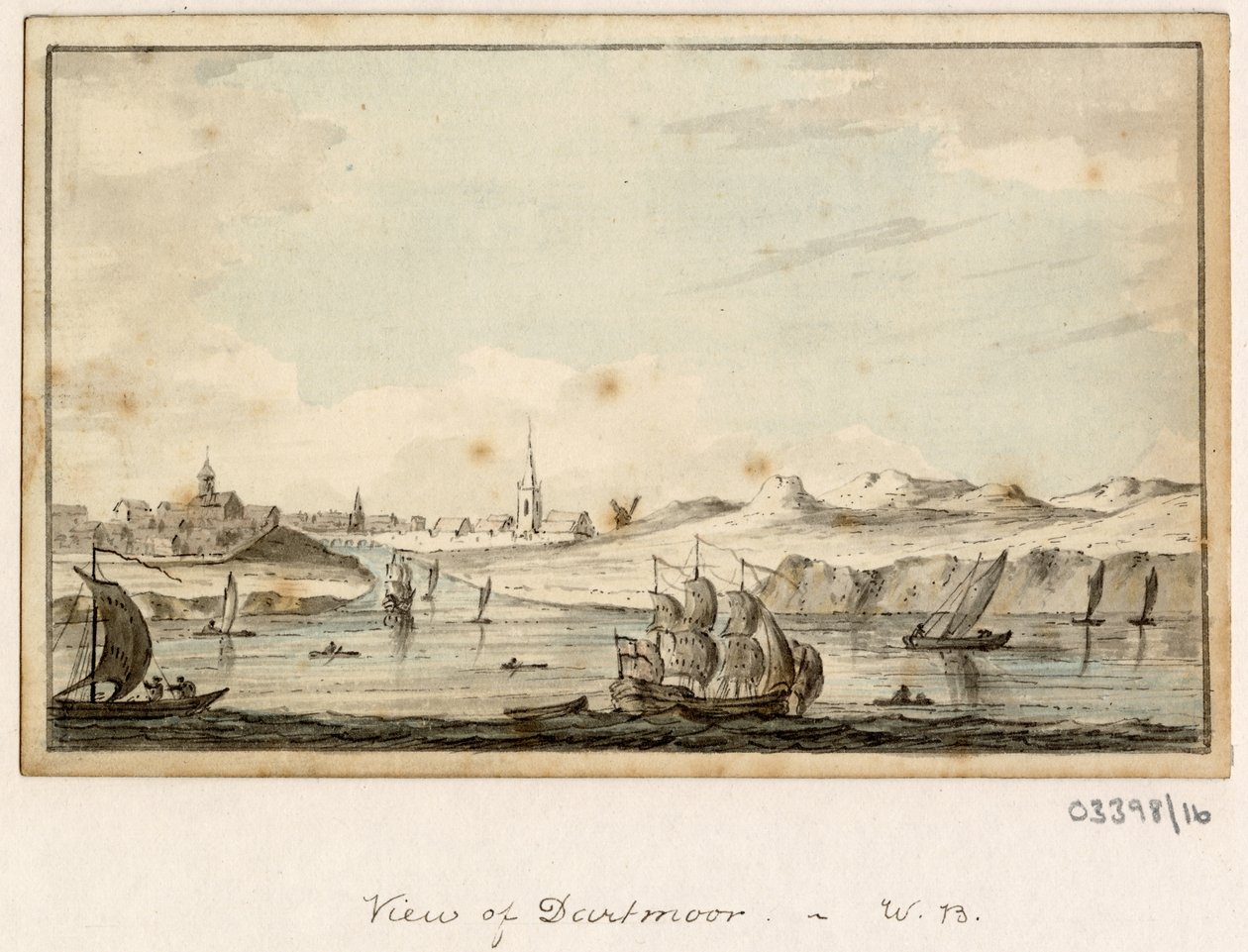 Sarja luonnoksia, näkymiä Isossa-Britanniassa, mantereella ja Amerikassa 1772-1778 (akvarelli) tekijältä British School