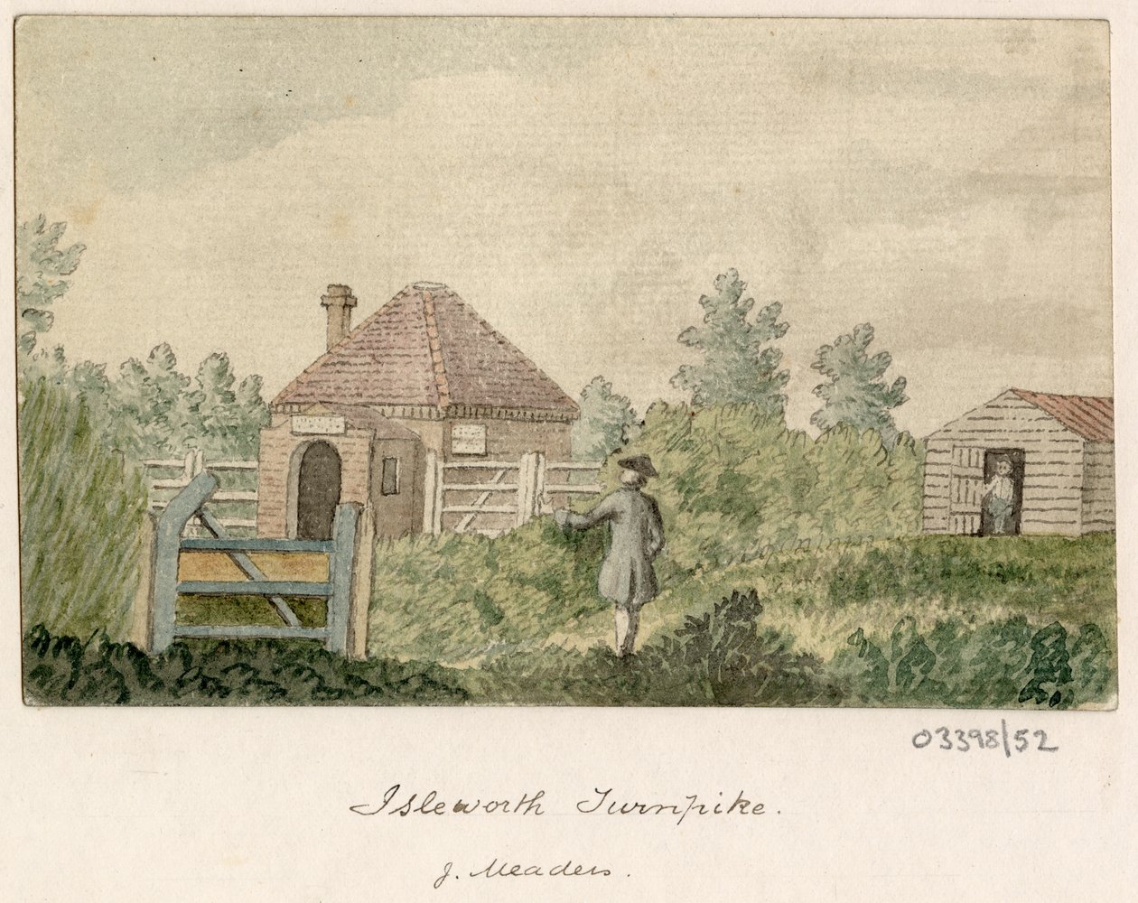 Sarja luonnoksia, näkymiä Isossa-Britanniassa, mantereella ja Amerikassa 1772-1778 (akvarelli) tekijältä British School