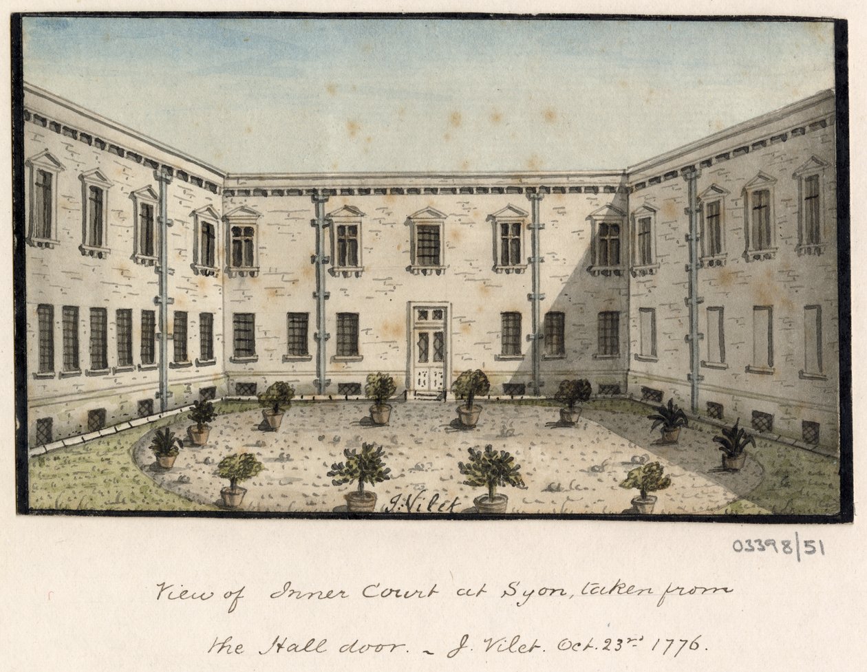 Sarja luonnoksia, näkymiä Isossa-Britanniassa, mantereella ja Amerikassa 1772-1778 (akvarelli) tekijältä British School
