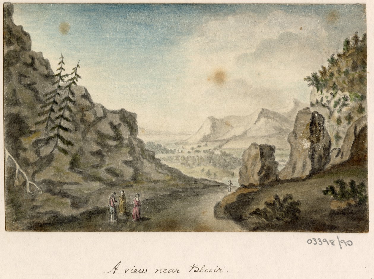 Sarja luonnoksia, näkymiä Isossa-Britanniassa, mantereella ja Amerikassa 1772-1778 (akvarelli) tekijältä British School