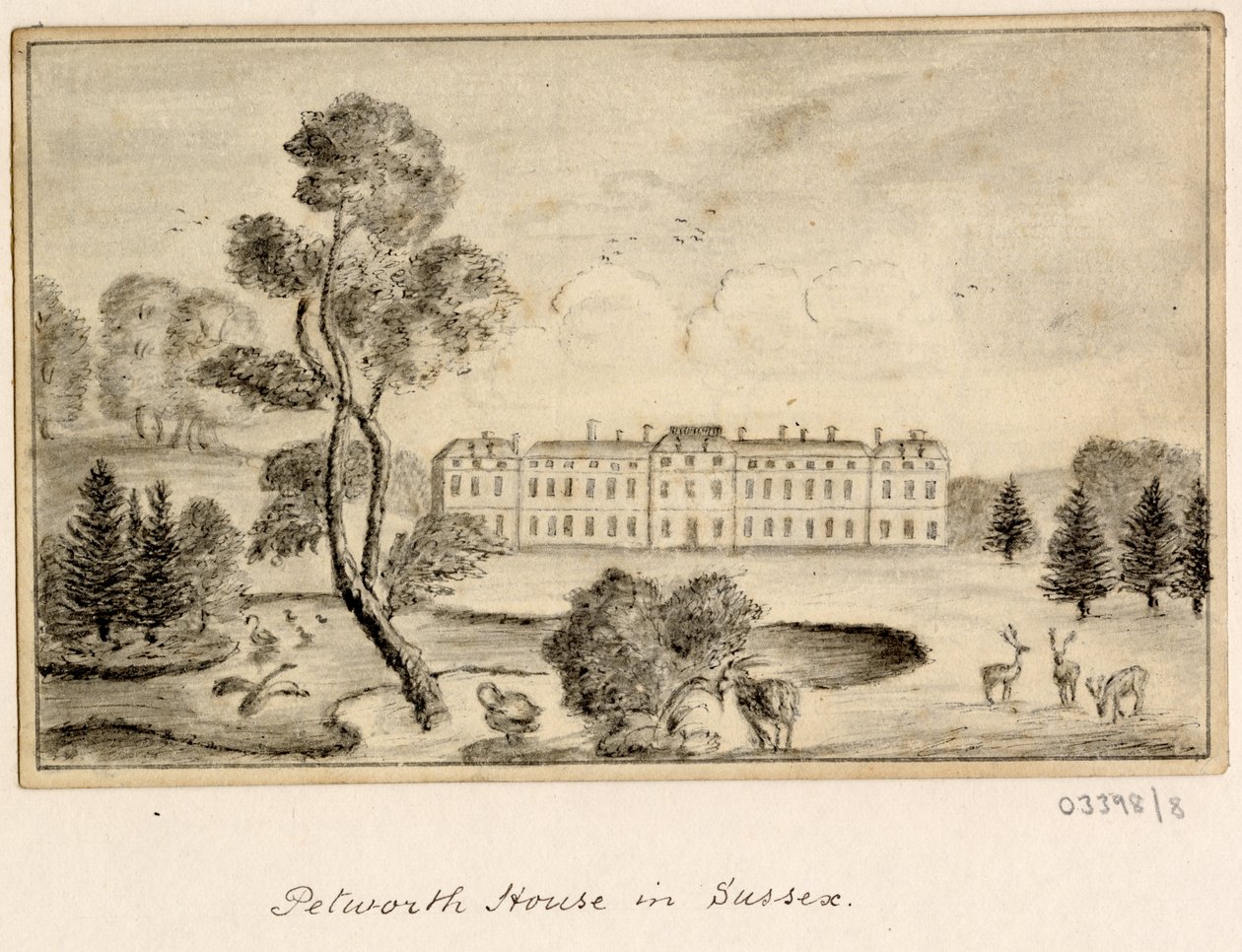 Sarja luonnoksia, näkymiä Isossa-Britanniassa, mantereella ja Amerikassa 1772-1778 (piirustus) tekijältä British School