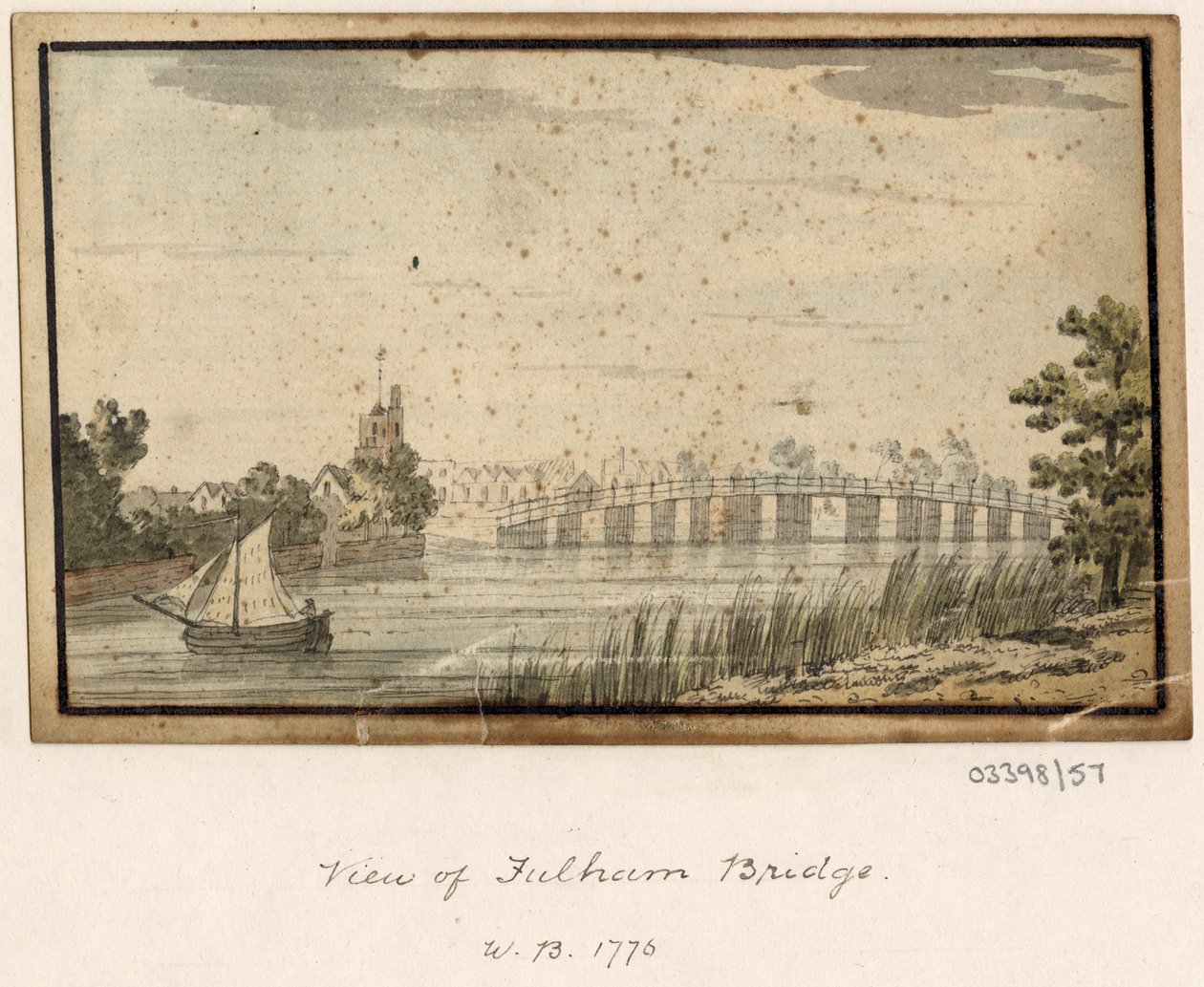 Sarja luonnoksia, näkymiä Isossa-Britanniassa, mantereella ja Amerikassa 1772-1778 (akvarelli) tekijältä British School