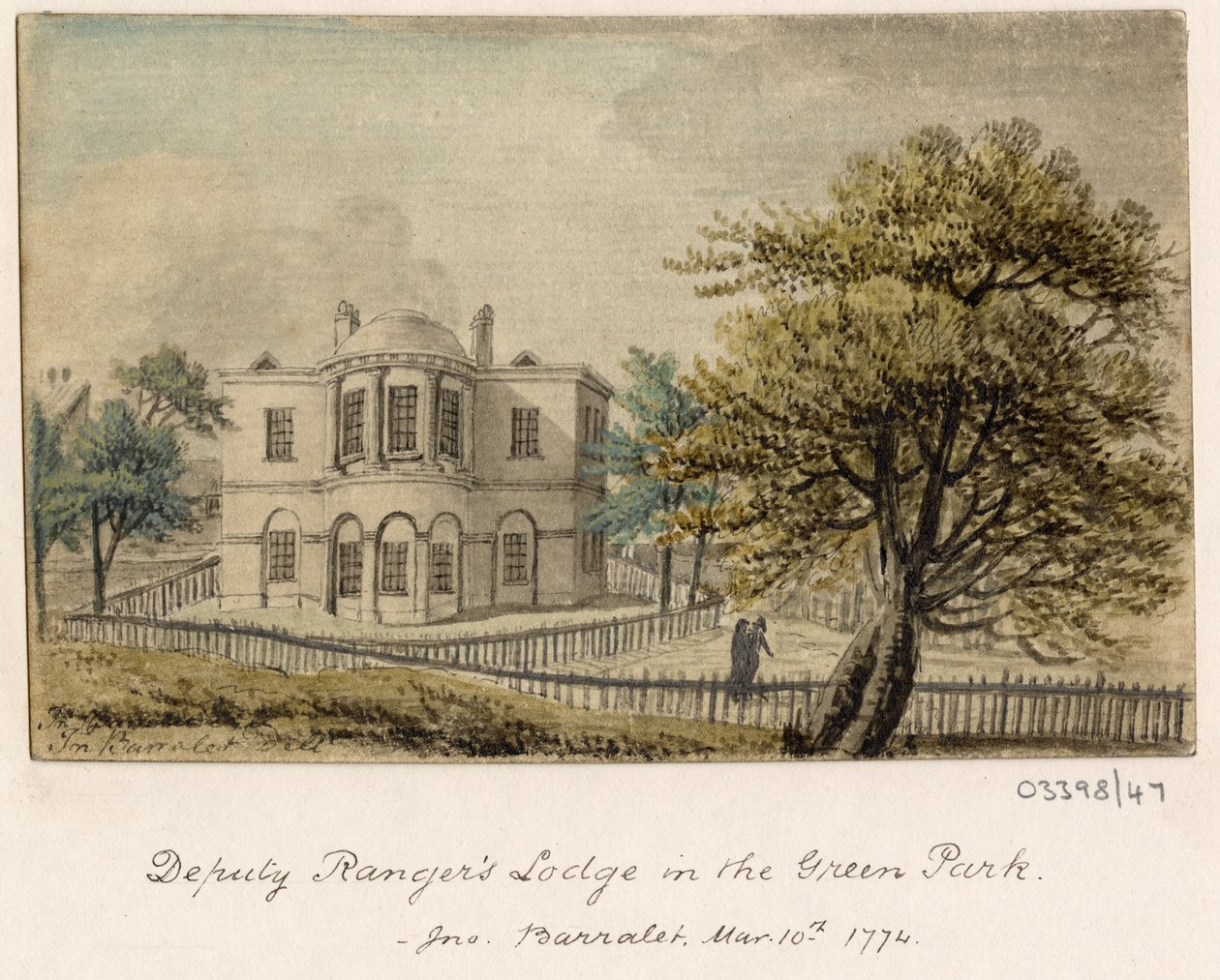 Sarja luonnoksia, näkymiä Isossa-Britanniassa, mantereella ja Amerikassa 1772-1778 (akvarelli) tekijältä British School