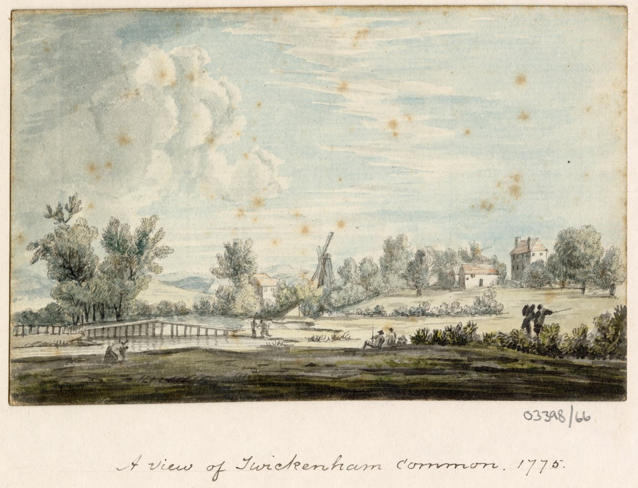 Sarja luonnoksia, näkymiä Isossa-Britanniassa, mantereella ja Amerikassa 1772-1778 (akvarelli) tekijältä British School