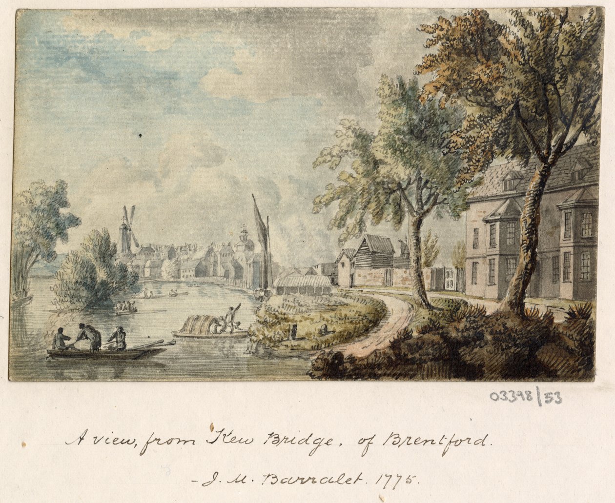 Sarja luonnoksia, näkymiä Isossa-Britanniassa, mantereella ja Amerikassa 1772-1778 (akvarelli) tekijältä British School